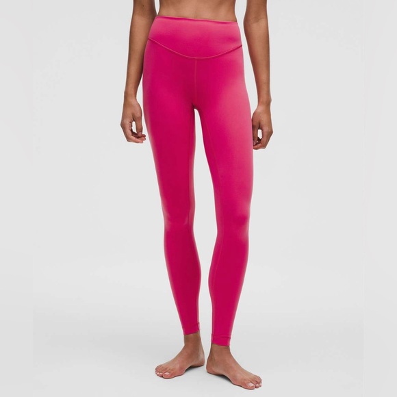 lululemon athletica Pants - WUNDER UNDER SMOOTHCOVER HR TIGHT 28” Raspberry Coulis RBCO Sz 12 -NWT Lululemon